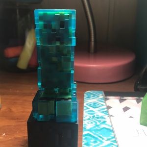 Minecraft figure and minecraft block